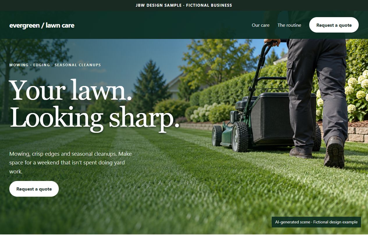 Evergreen Lawn Care website preview